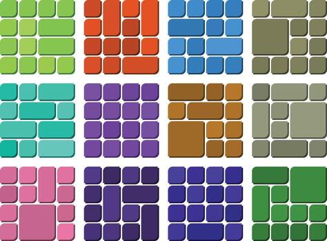 Crisp Asymmetric Leaf Bento Grid Layout Made for Modern Fresh Design Applications vector