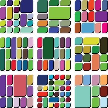 Elegant Soft Asymmetric Leaf Bento Grid Template Suitable for Minimal Nature Inspired Designs vector