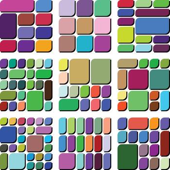 Serene Asymmetric Leaf Bento Grid Design Made for Calm Minimal Creative Presentation vector