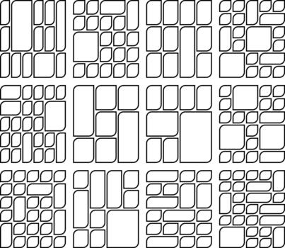 Pure Minimal Asymmetric Leaf Bento Grid Design Useful for Clean Natural Branding Tasks vector