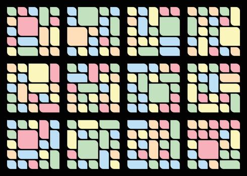 único asimétrico hoja estilo bento cuadrícula decorativo haz para diseño utilizar vector