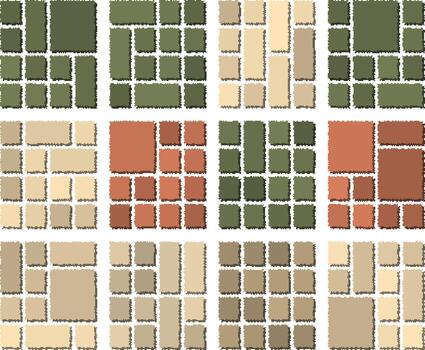 Modern glitch pixel style bento grid design for unique visual projects vector