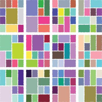 Modern digital glitch pixel style bento grid artwork for visual branding vector