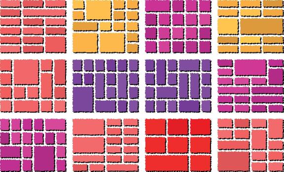 Modern Abstract Pixel Glitch Grid Artwork Featuring Creative Digital Distortion Design vector