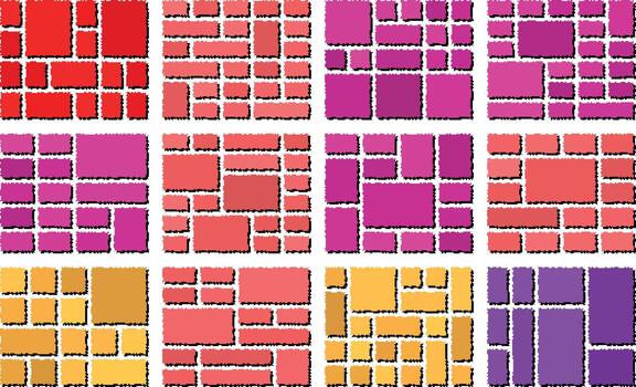 Bold Glitch Pixel Grid Aesthetic Featuring Bright Distorted Digital Artistic Patterns vector