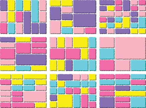 futurista resumen píxel falla cuadrícula obra de arte presentando brillante distorsionado patrones vector