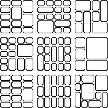 Stylish ticket template using inverted composition and balanced bento grid format vector