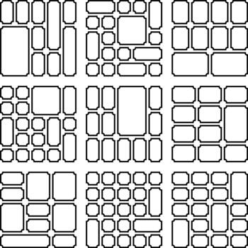 Professional ticket layout featuring inverted structure and refined bento grid styling vector