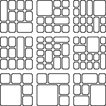 Refined ticket design crafted with smooth inverted alignment and bento grid features vector