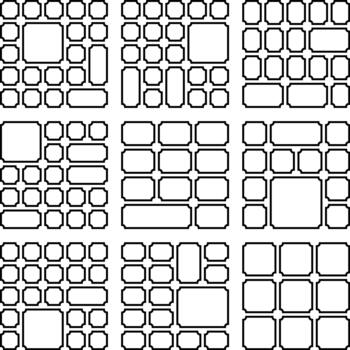 Minimalist ticket artwork built with sleek inverted arrangement and bento grid blocks vector