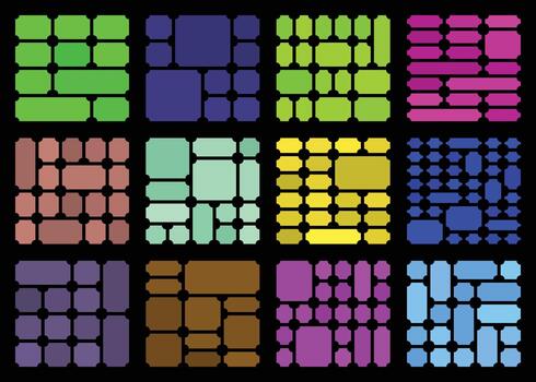 Smooth compositional ticket idea featuring gentle inverted visuals within bento grid vector