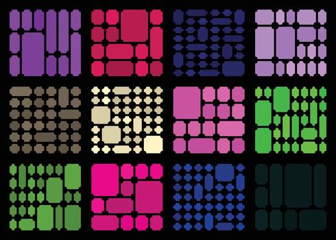 Contemporary refined ticket approach using graceful inverted lines and modular grid layout vector