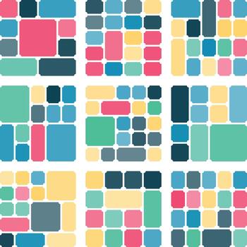 Refined graphic ticket outlining structured inverted pattern displayed using bento grid vector