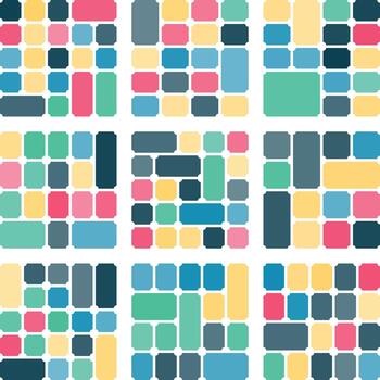 Minimal inverted ticket style bundle for aesthetic bento grid compositions vector