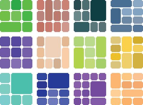 Creative inverted ticket style bundle perfect for unique bento grid formatting vector