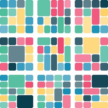 Elegant inverted ticket design bundle made for professional bento grid projects vector