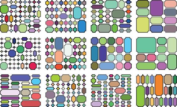 Modern inverted ticket styled bundle ideal for artistic bento grid compositions vector