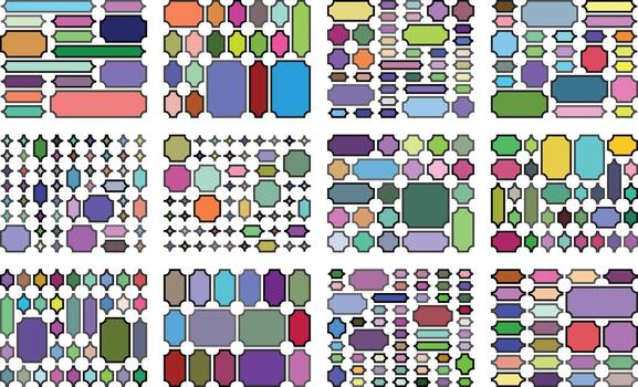 High quality inverted ticket design bundle suitable for creative bento grid art vector