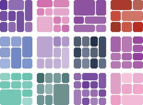 Refined inverted ticket layout bundle enhanced for premium bento grid design work vector