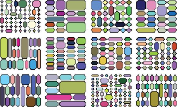 Crisp inverted ticket design bundle ideal for thoughtful bento grid arrangements vector