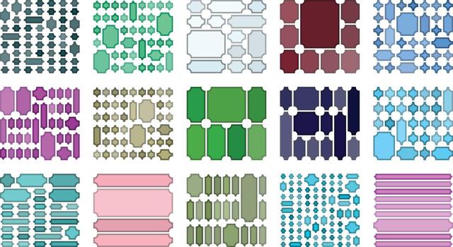 Modern crafted inverted ticket design bundle built for flexible bento grid art vector