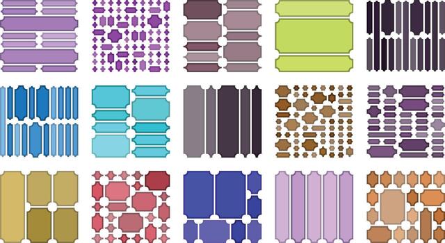 Contemporary inverted ticket layout bundle fitting for creative bento grid projects vector