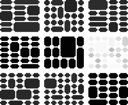 Polished smooth inverted ticket style bundle fit for high end bento grid layouts vector