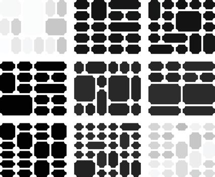 Modern ticket inverted style bento grid bundle layout for marketing use vector