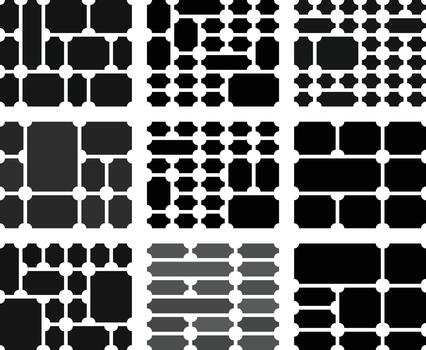 Creative ticket inverted style bento grid bundle design for branding vector