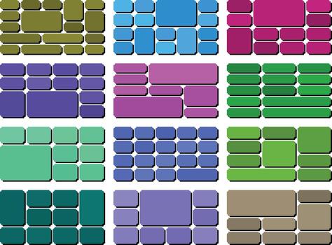 Bold ticket inverted style bento grid bundle layout crafted for design creatives vector