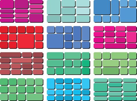 Attractive ticket inverted style bento grid bundle composition enhancing visual appeal vector