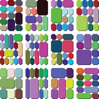 Neat ticket inverted style bento grid bundle theme offering polished design aesthetics vector