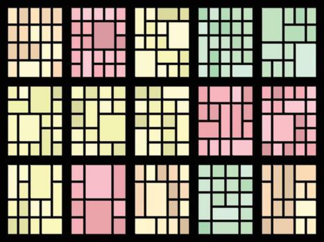 crujiente ondulado festoneado bento cuadrícula estructura para elegante diseño conceptos vector