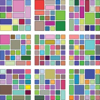 Delicate Wavy Scallopad Bento Grid Pattern for Smooth Aesthetic Use vector