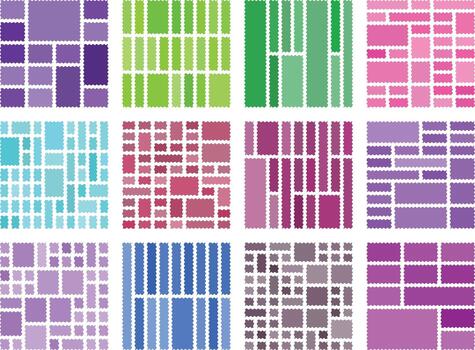 refinado ondulado Vieira bento cuadrícula modelo para limpiar visual presentaciones vector