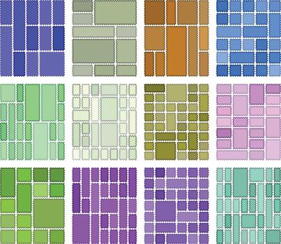 Artistic Wavy Scallop Bento Grid Feature for Unique Creative Projects vector