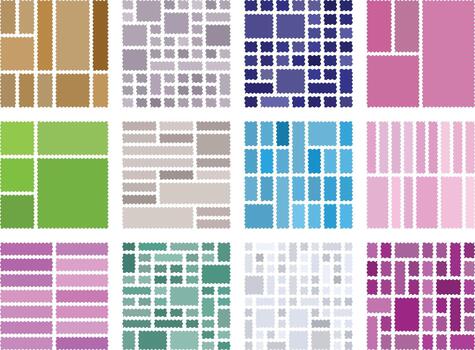 crujiente ondulado Vieira bento cuadrícula diseño para suave visual composiciones vector