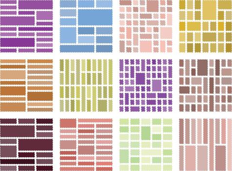 Dynamic Wavy Scallop Bento Grid Style Suitable for Creative Interfaces vector