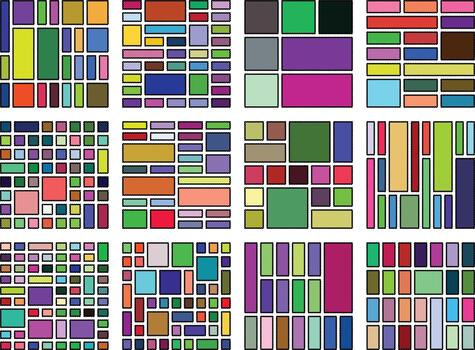 Professional Wavy Scallop Bento Grid Layout for High End Digital Design vector