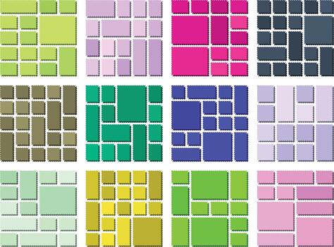 Smooth Aesthetic Wavy Scallop Bento Grid Feature Enhancing Digital Work vector