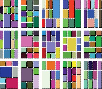 Stylish Wavy Scallopad Bento Grid Pattern Ideal for Digital Branding vector