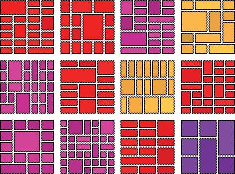 Neat Wavy Scallopad Bento Grid Composition Designed for Visual Creators vector