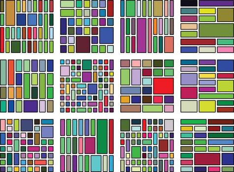 ondulado festoneado bento cuadrícula alto calidad modelo para creativo interfaces vector