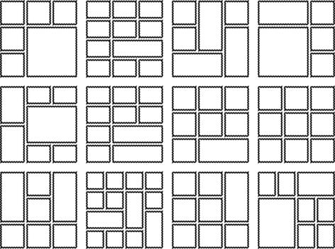 Wavy Scallopad Bento Grid Soft Flowing Shape for Creative Compositions vector