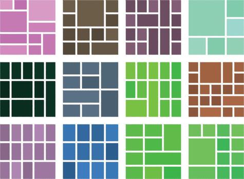 sofisticado ondulado festoneado bento cuadrícula estructura ideal para visual creadores vector