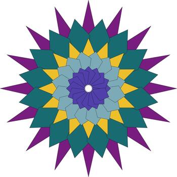 Stylish Abstract Mandala Flower Creation With Unique Decorative Colorful Geometry vector