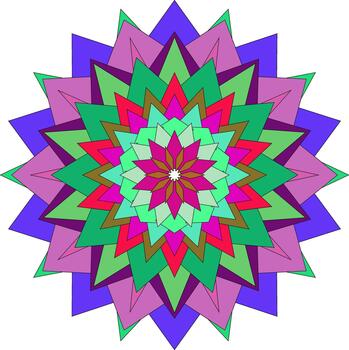 Stylish Abstract Flower Mandala Artwork With Dynamic Geometric Structure vector