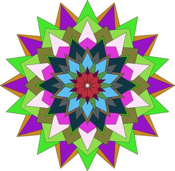 Abstract Floral Mandala Artwork With Smooth Flowing Geometric Patterns vector