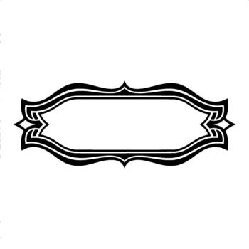 A classic ornate decorative border frame with symmetrical scrolling filigree elements isolated vector