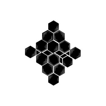 Abstract geometric pattern composed of interlocking hexagons vector